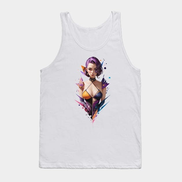 purple woman Tank Top by Karma